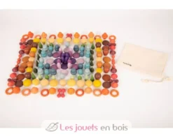 Formes en bois colorées 168 pcs - TickiT