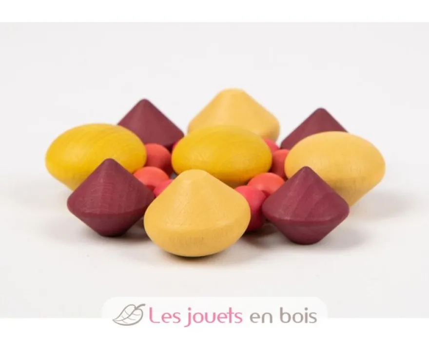 Formes en bois colorées 168 pcs - TickiT