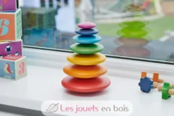 Galets en bois arc-en-ciel - TickiT