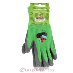 Gants de jardinage enfant vert, motif insectes - Esschert Design