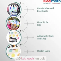 Gants Pastel Dotty MEDIUM - Kiddimoto