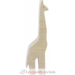 Girafe Pompon beige bois naturel Vilac