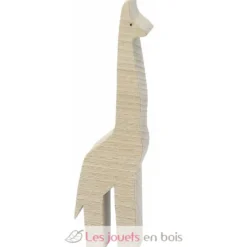Girafe Pompon beige bois naturel Vilac