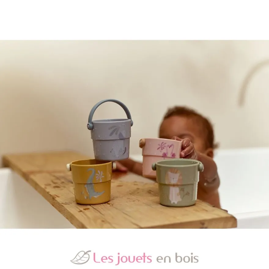Gobelets de bain Safari Friends - Dès 12 mois - Little Dutch