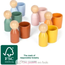 Gobelets de tri Montessori avec figurines - Small Foot company