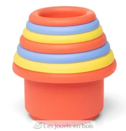 Gobelets gigognes en silicone rouge, bleu et jaune - Little L