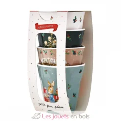4 Gobelets Pierre Lapin Noël - Petit Jour