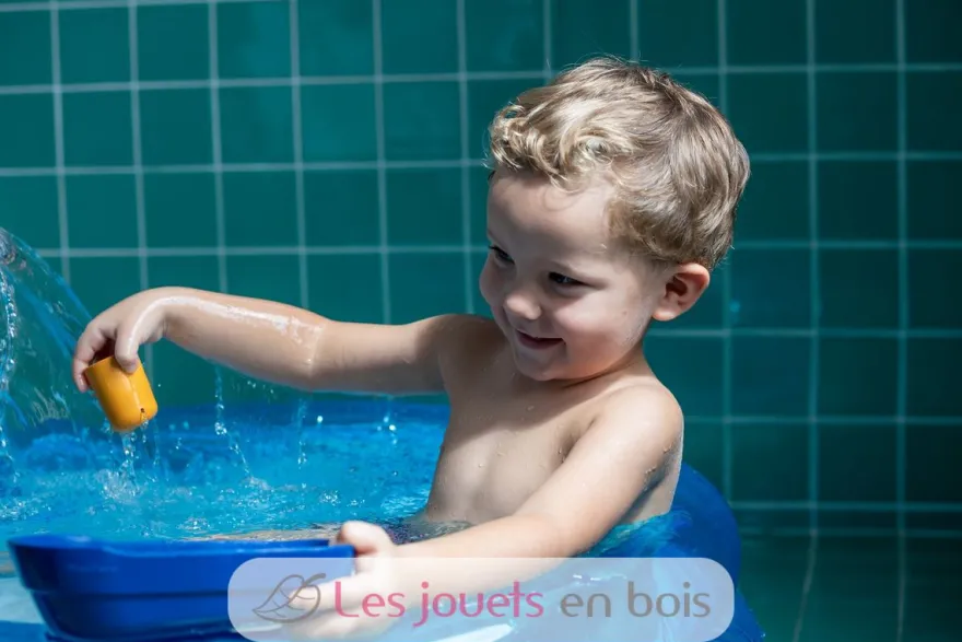 Grand bateau modulable bleu 21 cm - Plan Toys