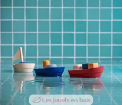 Grand bateau modulable bleu 21 cm - Plan Toys