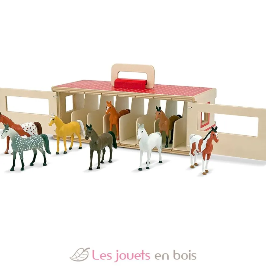 Grand box à chevaux transportable - Melissa & Doug