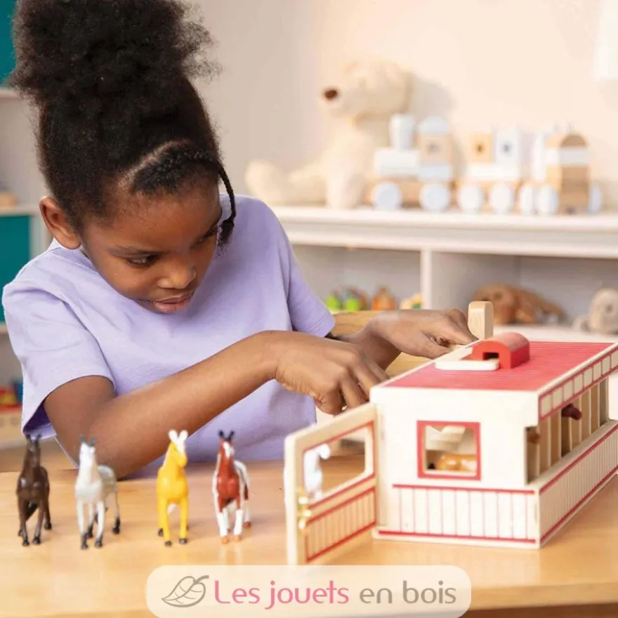 Grand box à chevaux transportable - Melissa & Doug