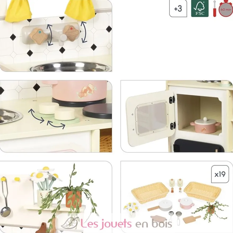 Grande cuisine en bois équipée Mamie Soleil - Janod