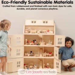 Grande maison de poupées Victorienne en bois sur 4 niveaux - Plan Toys