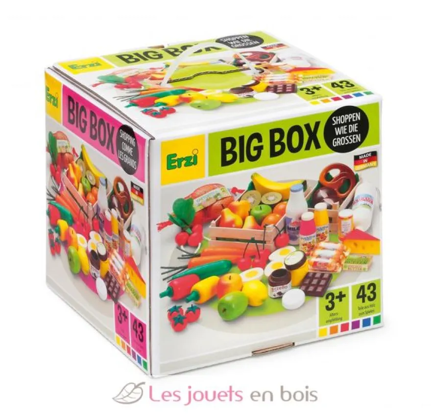 Grand set d'épicerie en bois 43 pcs - Erzi