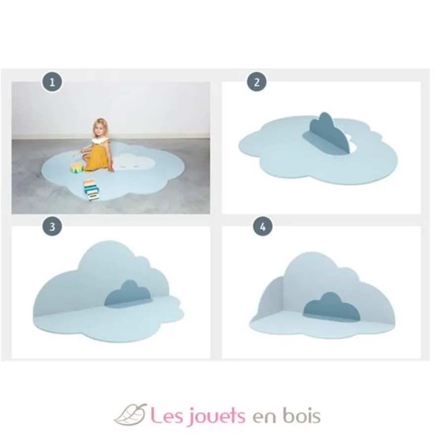 Grand tapis de jeu Nuage bleu - Quut