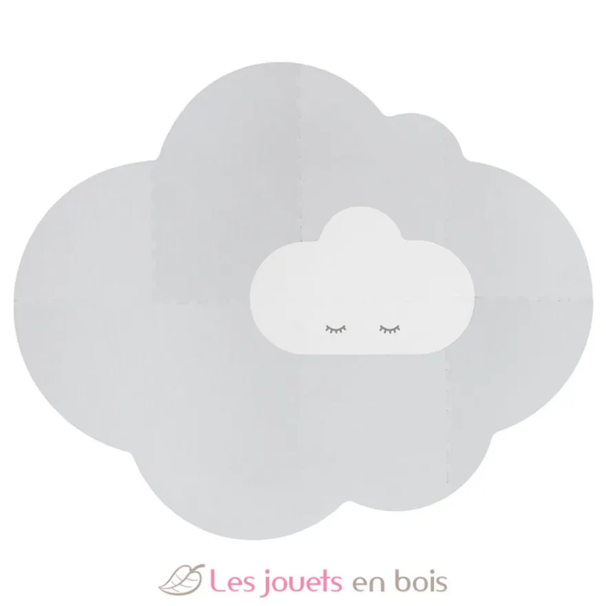 Grand tapis de jeu nuage gris perle - Quut