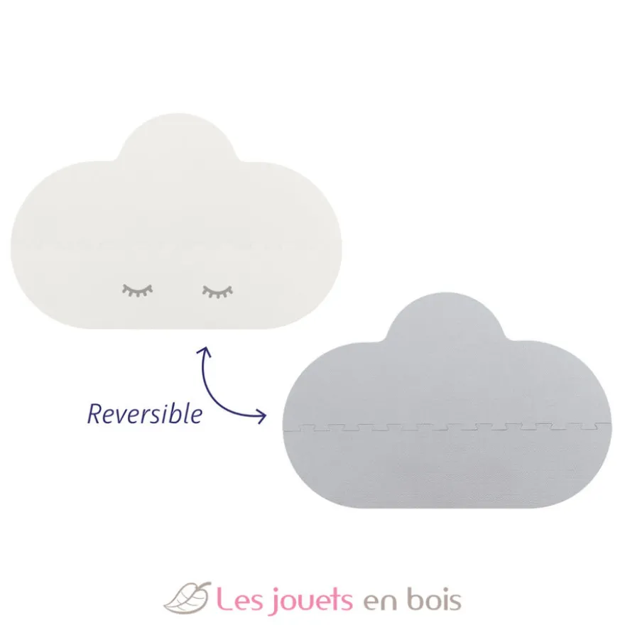 Grand tapis de jeu nuage gris perle - Quut