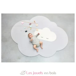 Grand tapis de jeu nuage gris perle - Quut