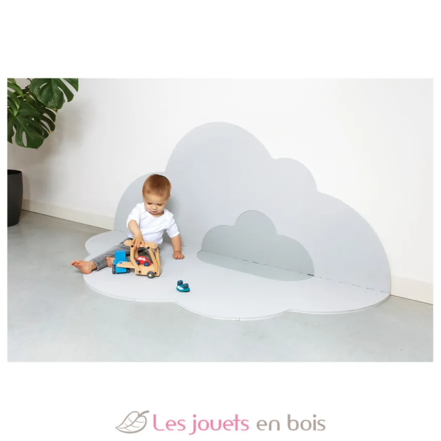 Grand tapis de jeu nuage gris perle - Quut