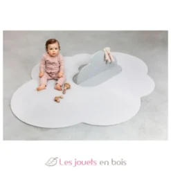 Grand tapis de jeu nuage gris perle - Quut