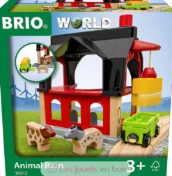 Grange des animaux rouge Brio