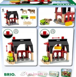 Grange des animaux rouge Brio