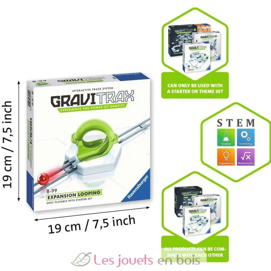 Gravitrax - Élément Looping blanc gris Ravensburger