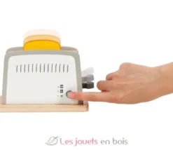 Grille-pain en bois blanc et gris - Goki