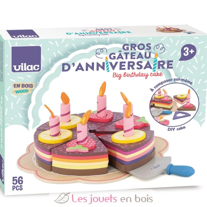 Gros gâteau d'anniversaire en bois - Vilac