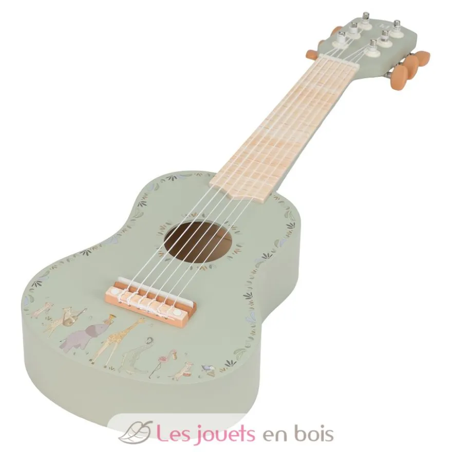 Guitare en bois verte Safari Friends - Dès 3 ans - Little Dutch