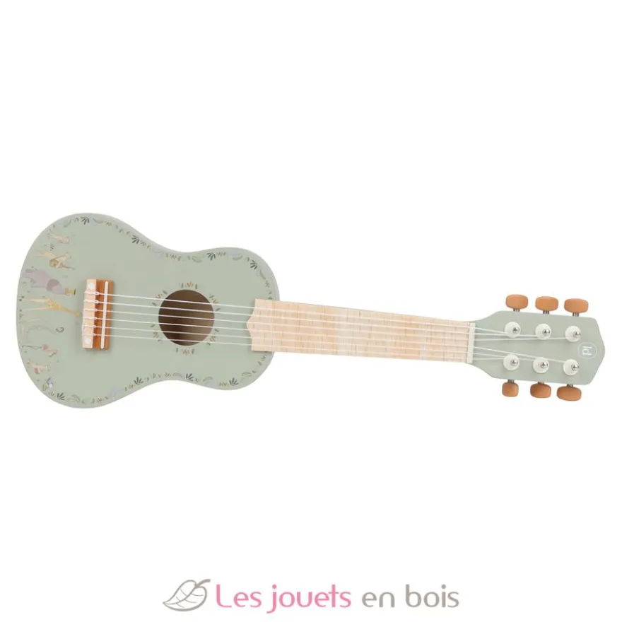 Guitare en bois verte Safari Friends - Dès 3 ans - Little Dutch