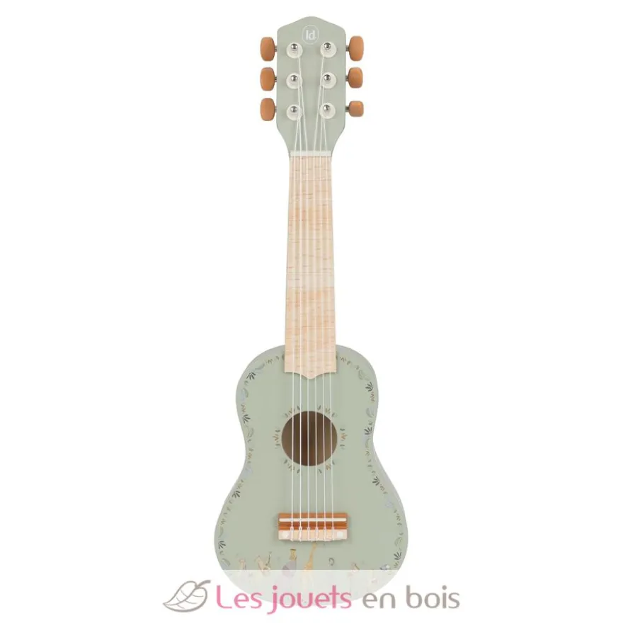 Guitare en bois verte Safari Friends - Dès 3 ans - Little Dutch