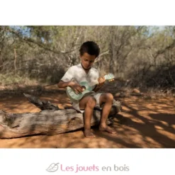 Guitare en bois verte Safari Friends - Dès 3 ans - Little Dutch