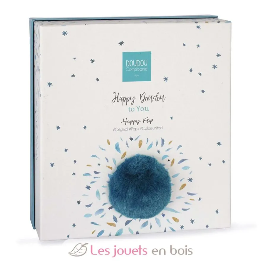 Happy Pop Doudou Pompon Paon - Doudou et Compagnie