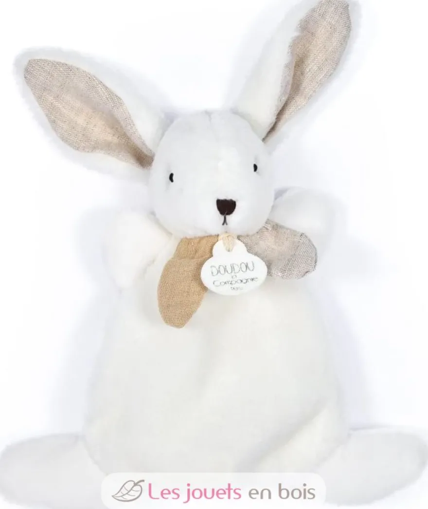 Happy Wild Mini Doudou Lapin beige 17 cm - Doudou et Compagnie