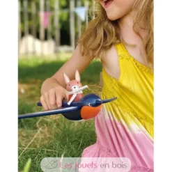 Hirondelle et son ami lapin en bois - Tender Leaf Toys