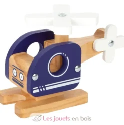 Hélicoptère en bois bleu - Small Foot Compagny