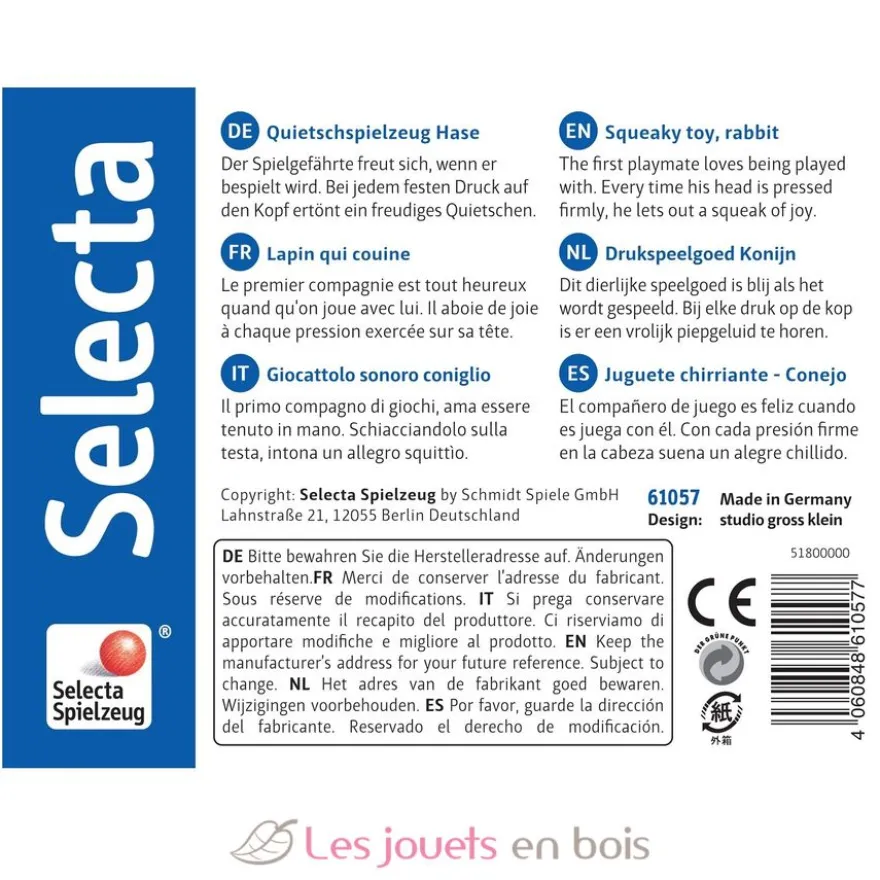 Hochet Anni Lapin - Selecta