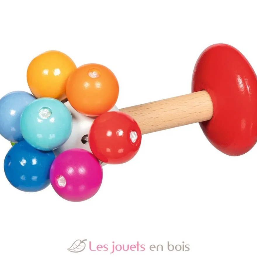Hochet avec perles arc-en-ciel - Goki