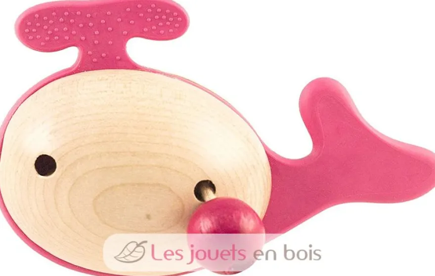Hochet Baleine Jon0+ rose - Little Big Things