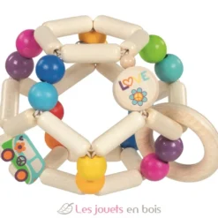 Hochet balle flexible van arc-en-ciel - Goki
