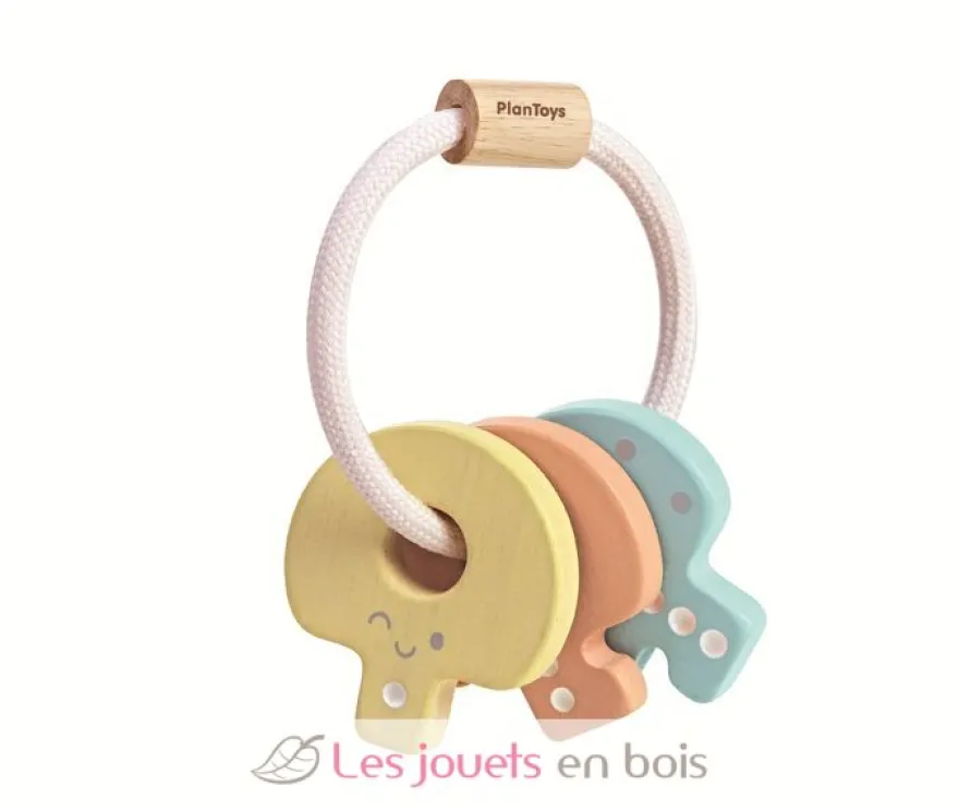 Hochet clés pastel - Plan Toys