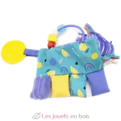 Hochet d'activités Kiprokos le zèbre violet - Les Déglingos