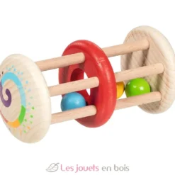 Hochet en bois double cage à grelot - Goki