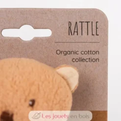 Hochet en bois et coton bio Marcel l'ours - Egmont Toys