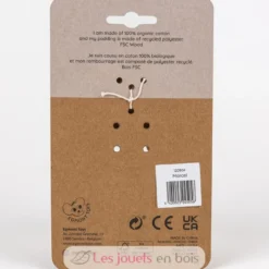 Hochet en bois et coton bio Marcel l'ours - Egmont Toys