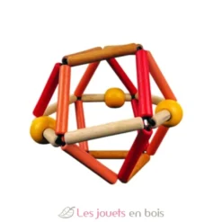 Hochet en bois Grabber Fruity rouge - Bass & Bass