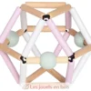 Hochet en bois Grabber Nordik Pink - Bass & Bass