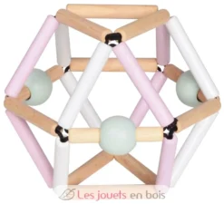 Hochet en bois Grabber Nordik Pink - Bass & Bass