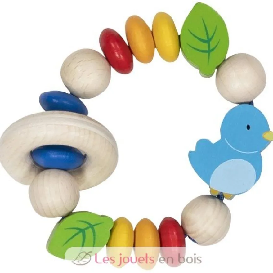 Hochet en bois oiseau - Goki